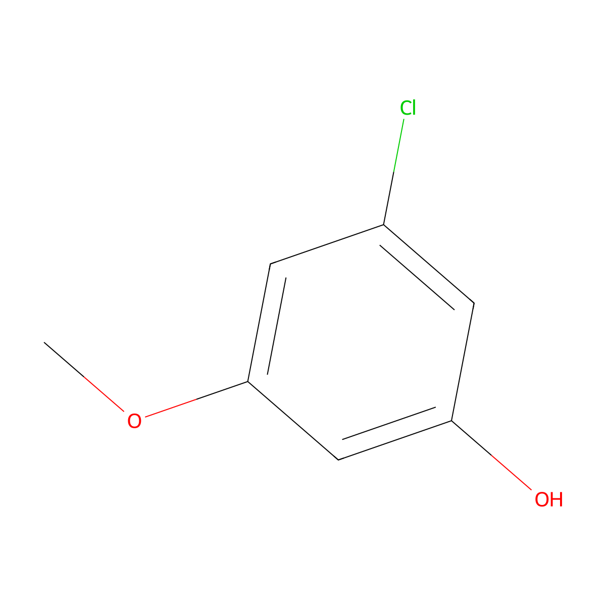 3-Chloro-5-methoxyphenol molecular structure, CAS 65262-96-6