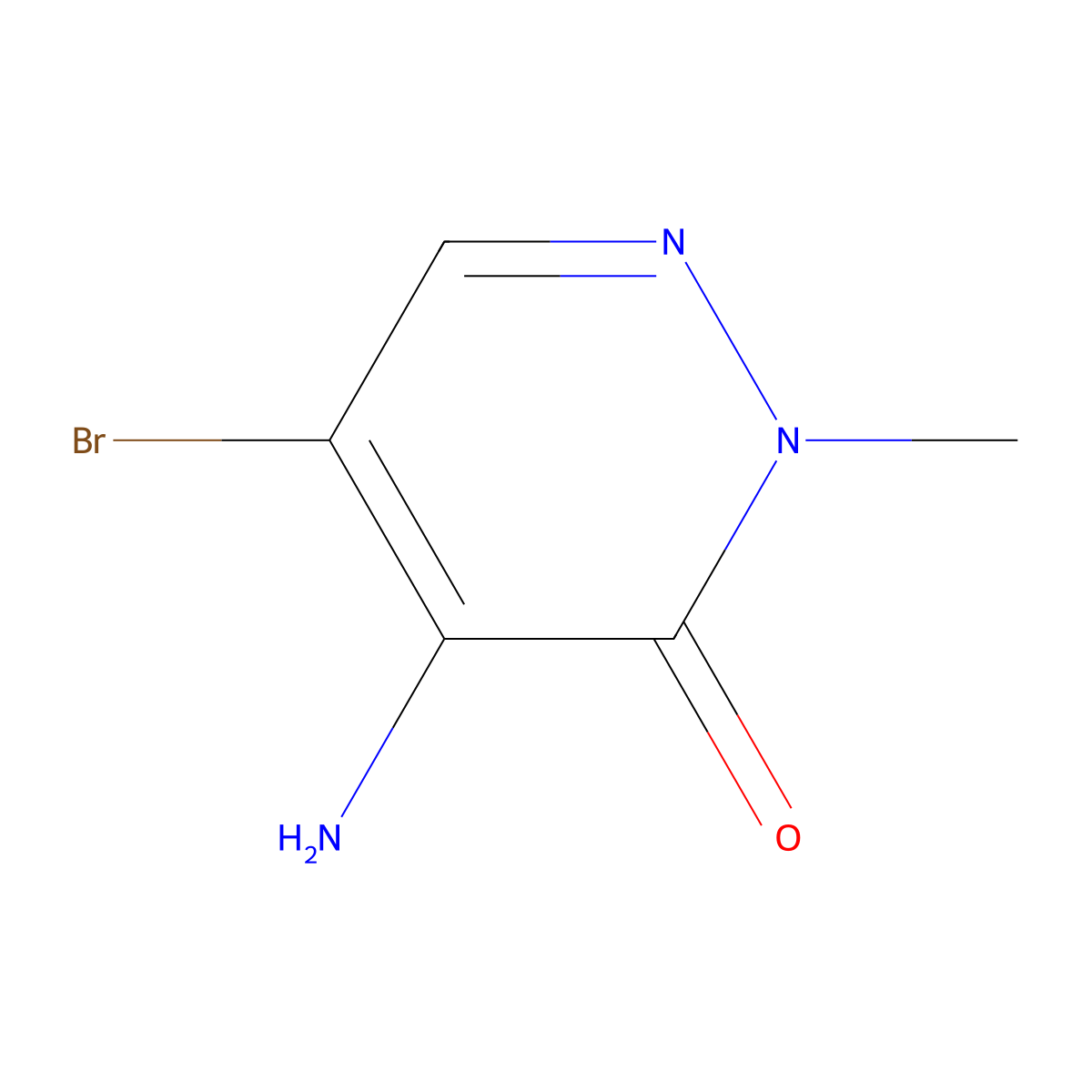 4-amino-5-bromo-2-methylpyridazin-3(2H)-one molecular structure, CAS 65269-64-9