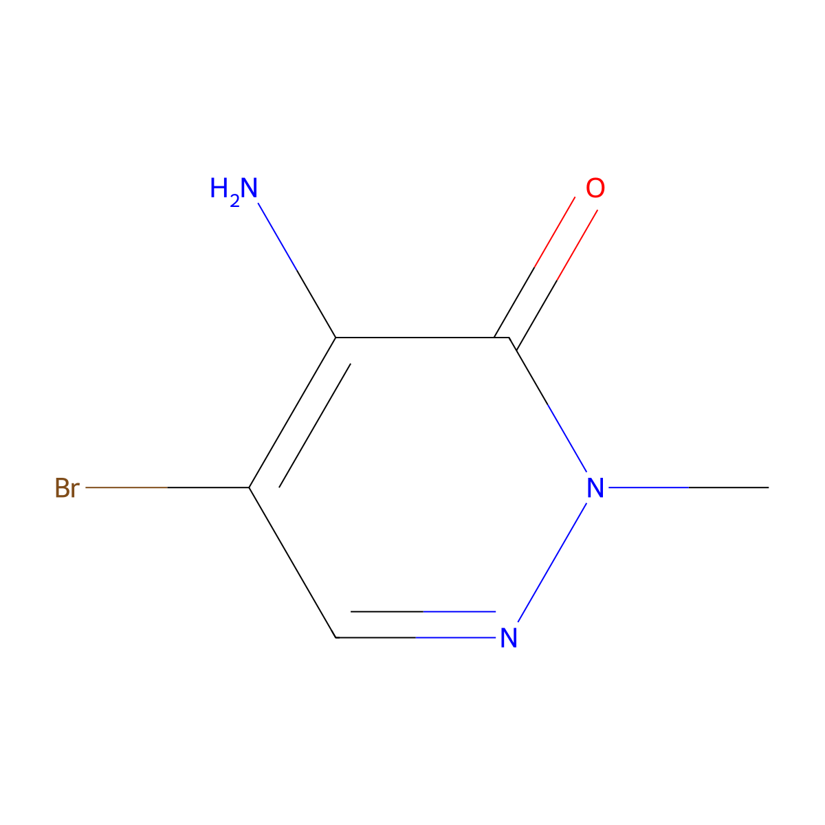 4-amino-5-bromo-2-methylpyridazin-3(2H)-one molecular structure, CAS 65269-64-9