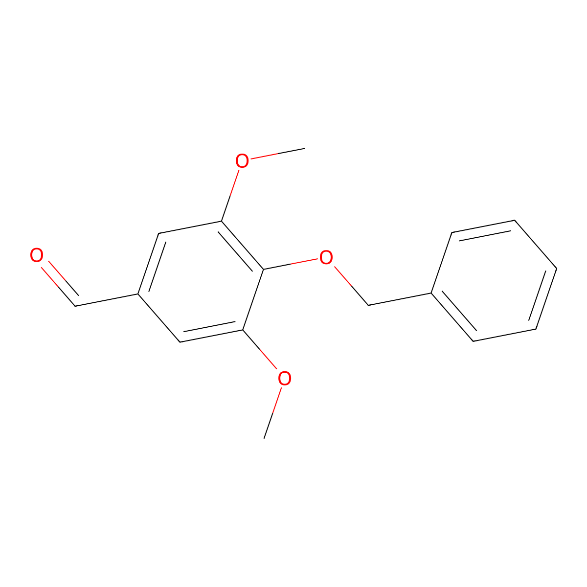 Benzaldehyde, 3,5-dimethoxy-4-(phenylmethoxy)- molecular structure, CAS 6527-32-8