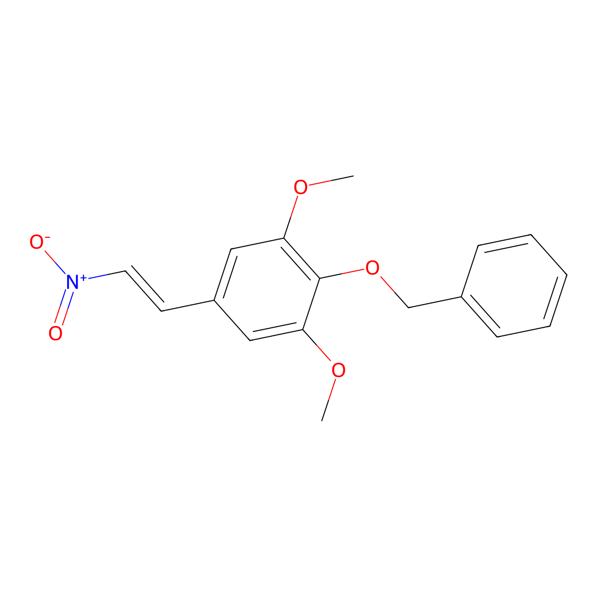 2-(Benzyloxy)-1,3-dimethoxy-5-(2-nitroethenyl)benzene molecular structure, CAS 6527-33-9
