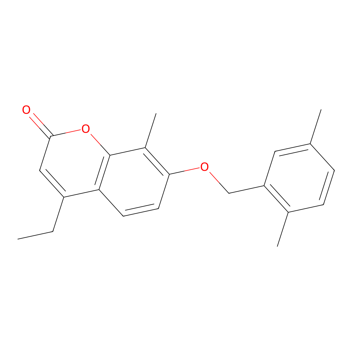 7-[(2,5-Dimethylbenzyl)oxy]-4-ethyl-8-methyl-2h-chromen-2-one molecular structure, CAS 6527-85-1