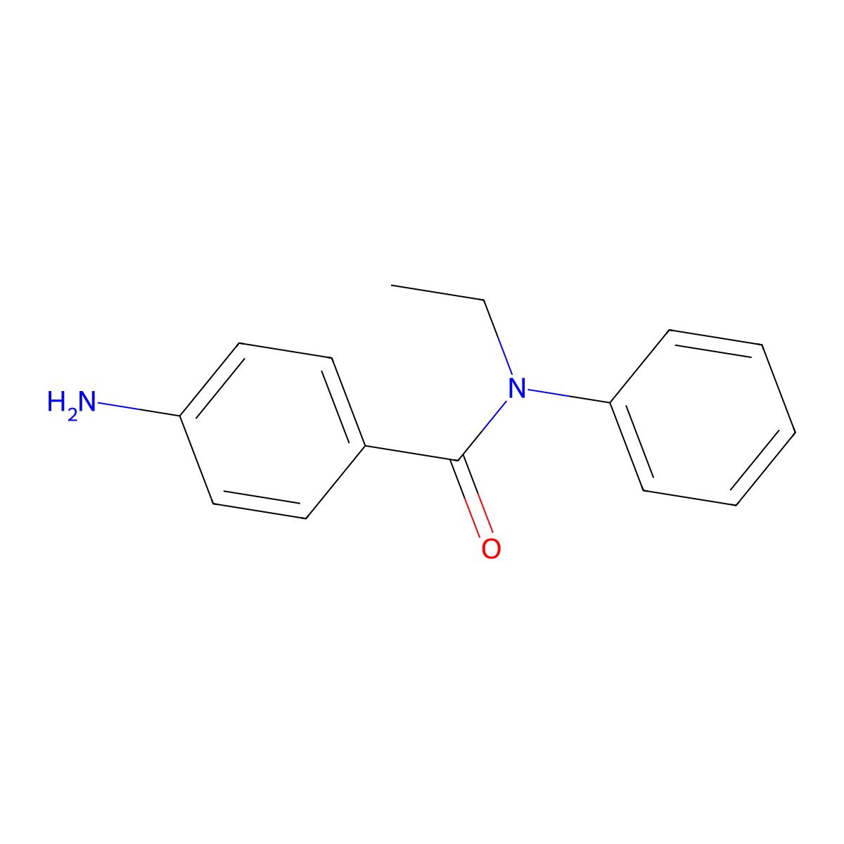 4-Amino-N-ethyl-N-phenylbenzamide molecular structure, CAS 65270-05-5