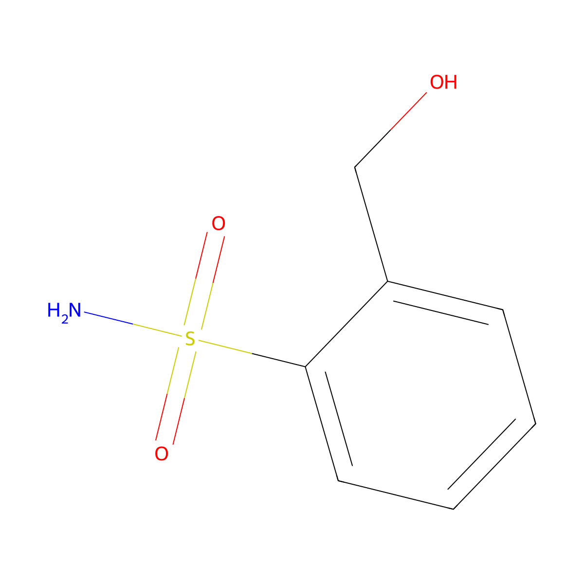 2-(Hydroxymethyl)benzenesulfonamide molecular structure, CAS 65270-84-0
