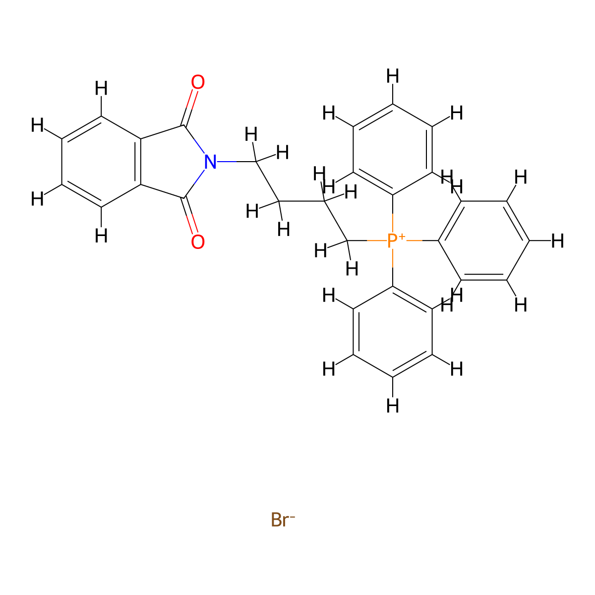 4-Phthalimidobutyl triphenylphosphonium bromide molecular structure, CAS 65273-47-4