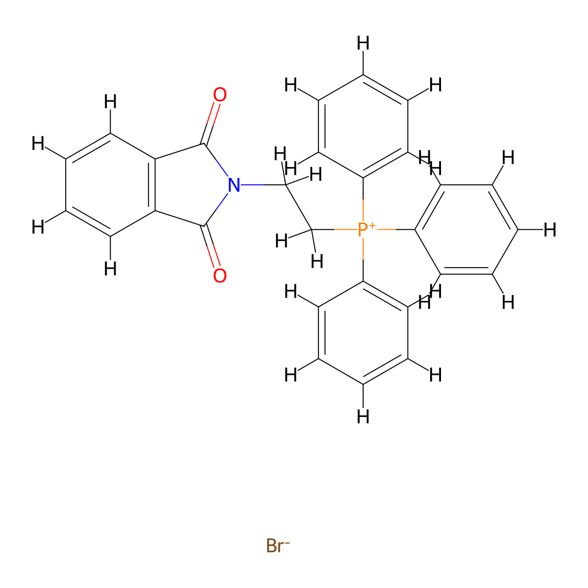 (2-Phthalimidoethyl)triphenylphosphonium bromide molecular structure, CAS 65273-64-5