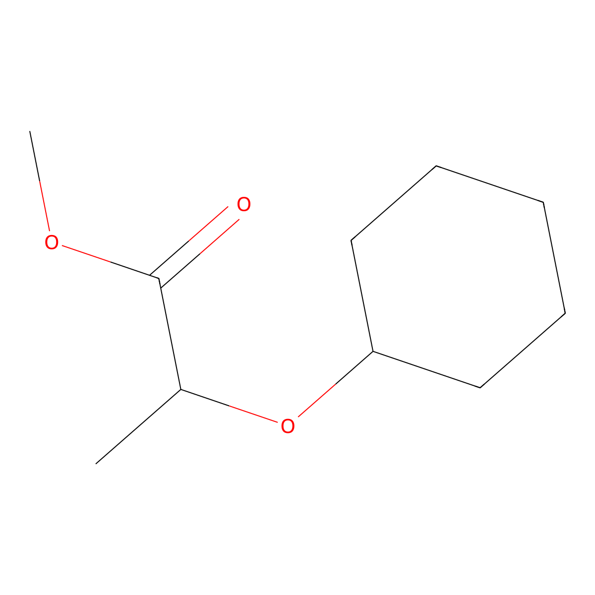 Methyl 2-(cyclohexyloxy)propanoate molecular structure, CAS 65275-60-7