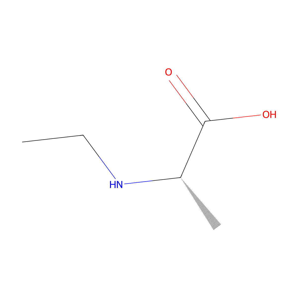 N-ethylalanine molecular structure, CAS 65278-03-7