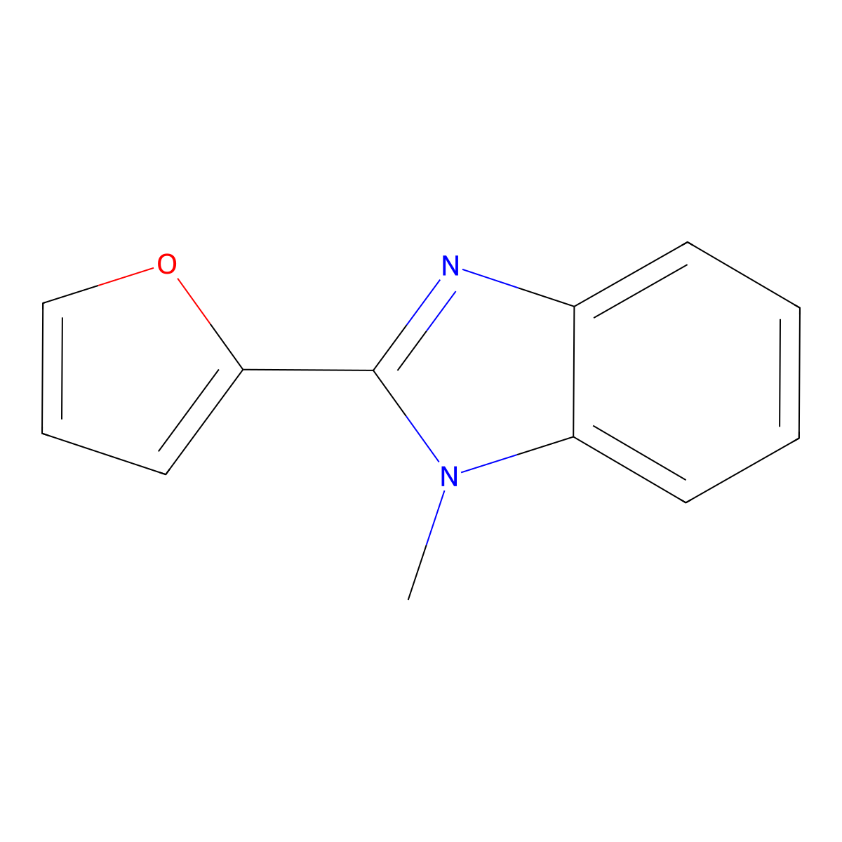 2-(furan-2-yl)-1-methyl-1H-benzo[d]imidazole molecular structure, CAS 6528-76-3