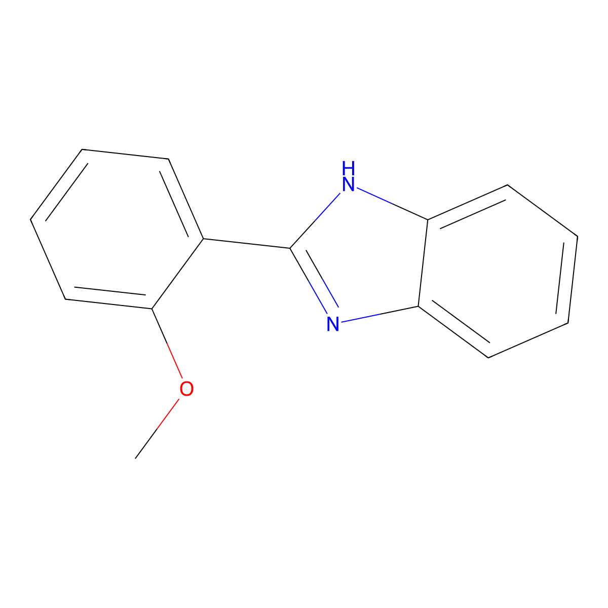 2-(2-methoxyphenyl)-1H-benzimidazole molecular structure, CAS 6528-85-4