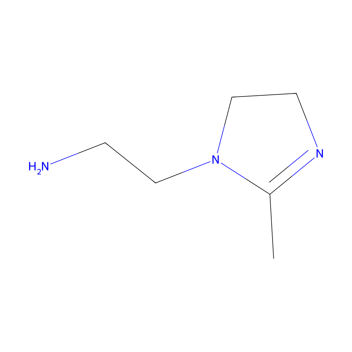 2-(2-Methyl-4,5-dihydro-1H-imidazol-1-yl)ethan-1-amine molecular structure, CAS 6528-88-7