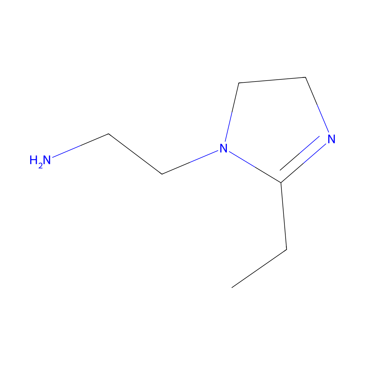 2-(2-Ethyl-4,5-dihydro-1H-imidazol-1-YL)ethan-1-amine molecular structure, CAS 6528-89-8