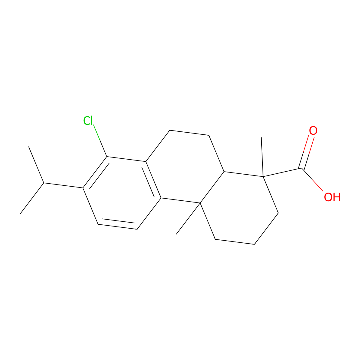 14-Chlorodehydroabietic acid molecular structure, CAS 65281-76-7