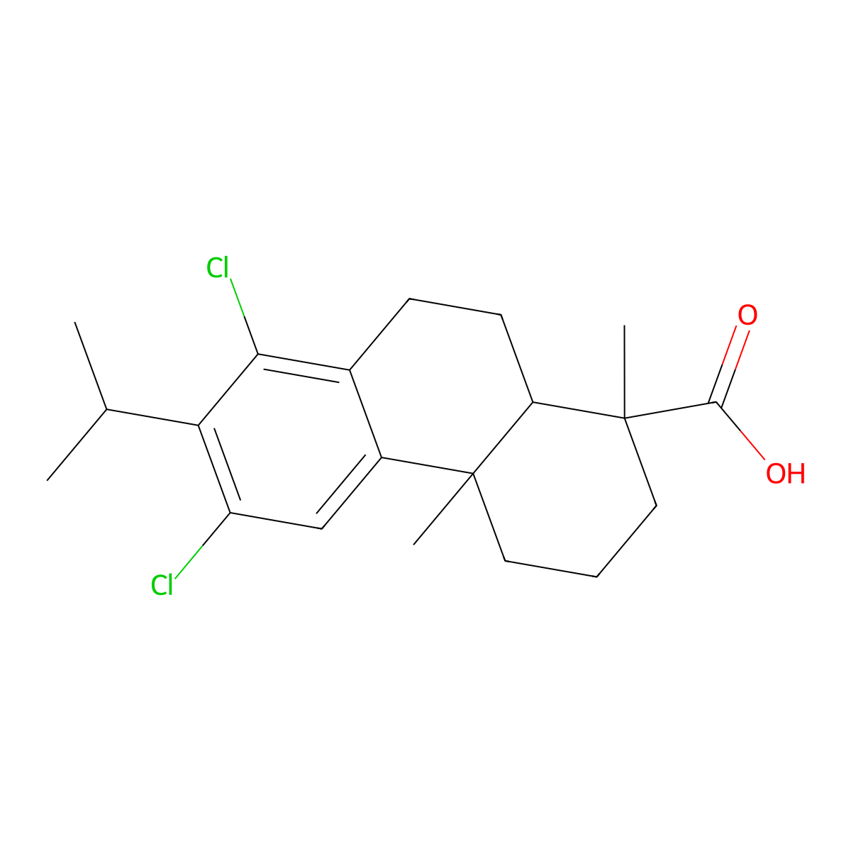 12,14-Dichlorodehydroabietic acid molecular structure, CAS 65281-77-8