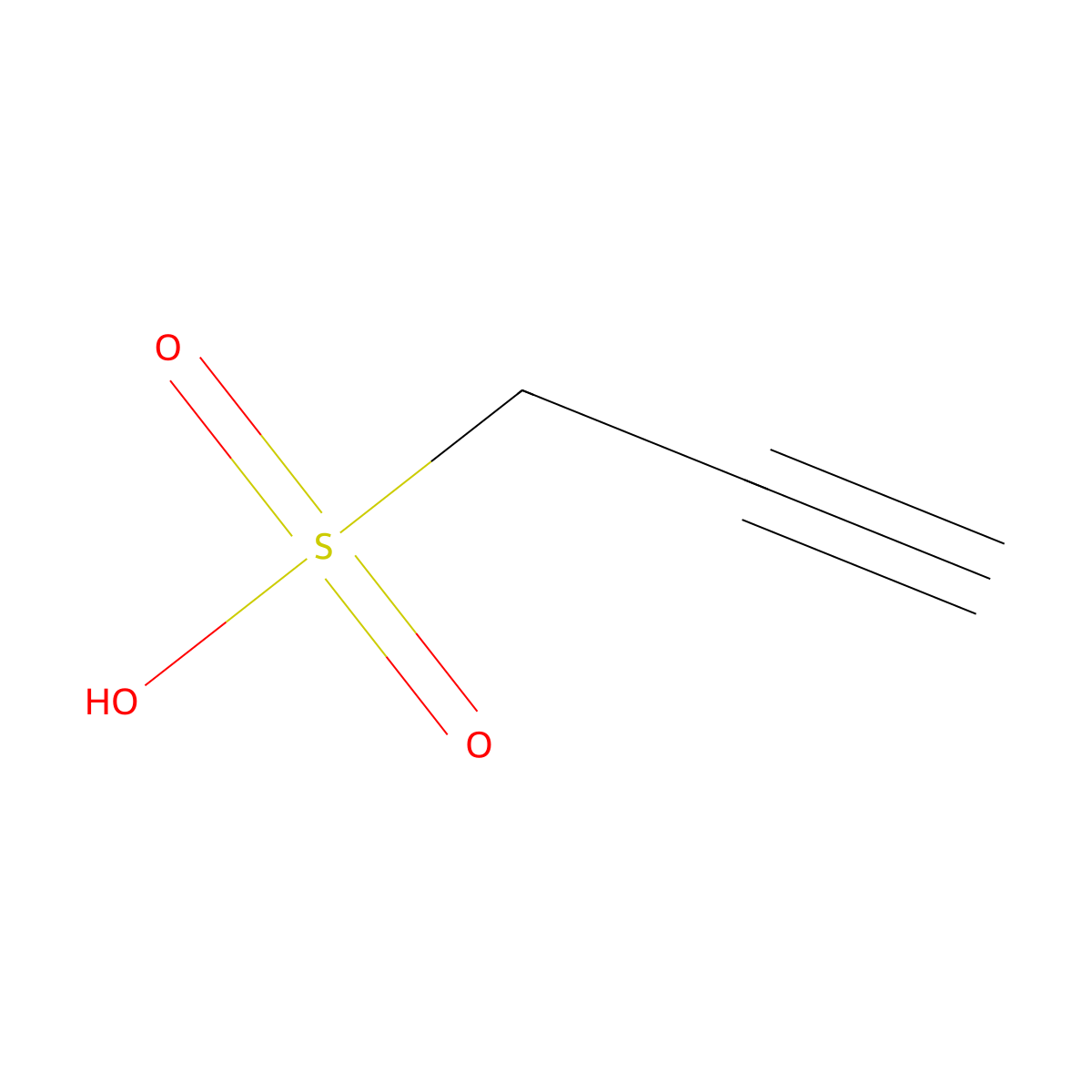 2-Propyne-1-sulfonic acid molecular structure, CAS 65284-56-2
