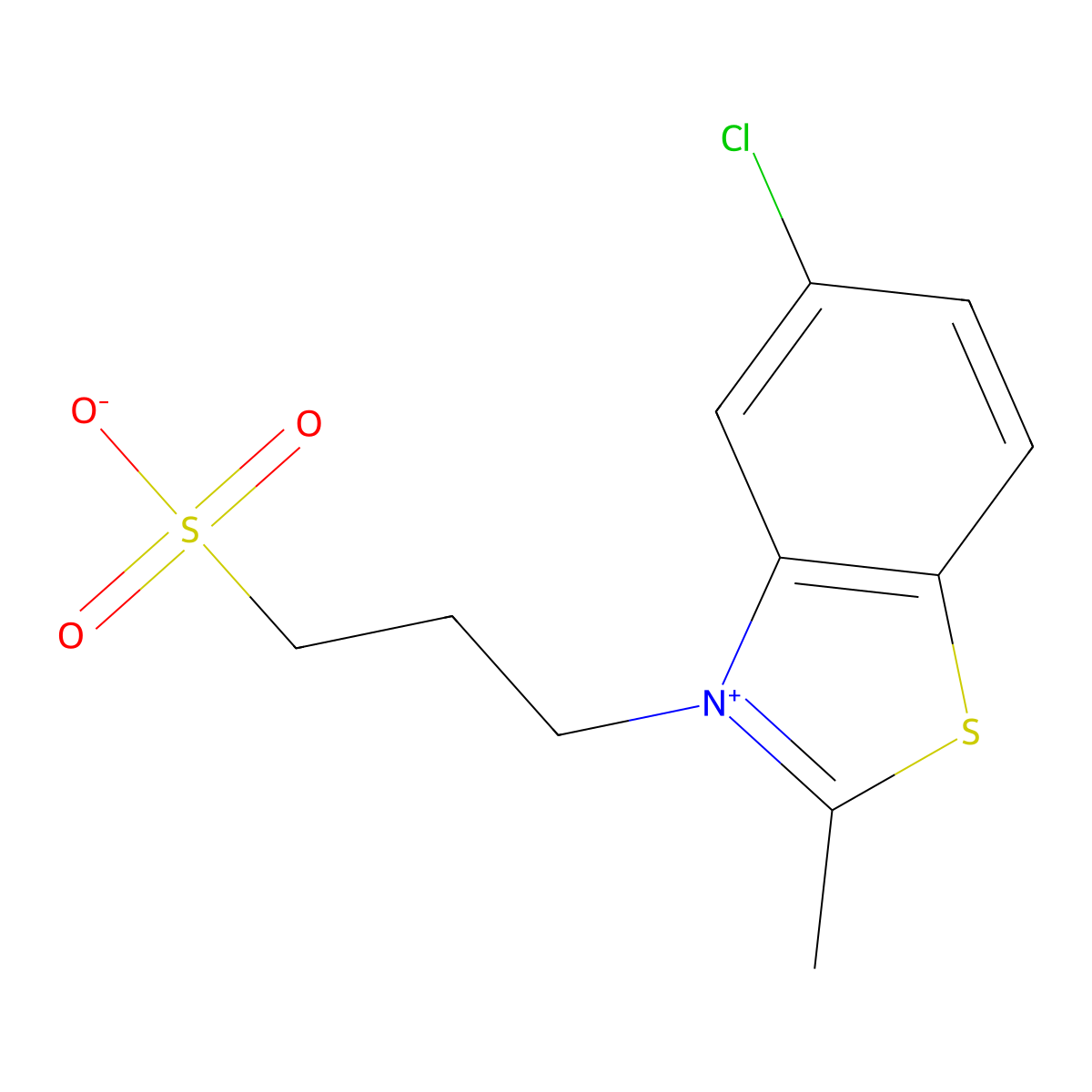 3-(5-Chloro-2-methyl-1,3-benzothiazol-3-ium-3-yl)propane-1-sulfonate molecular structure, CAS 65287-04-9