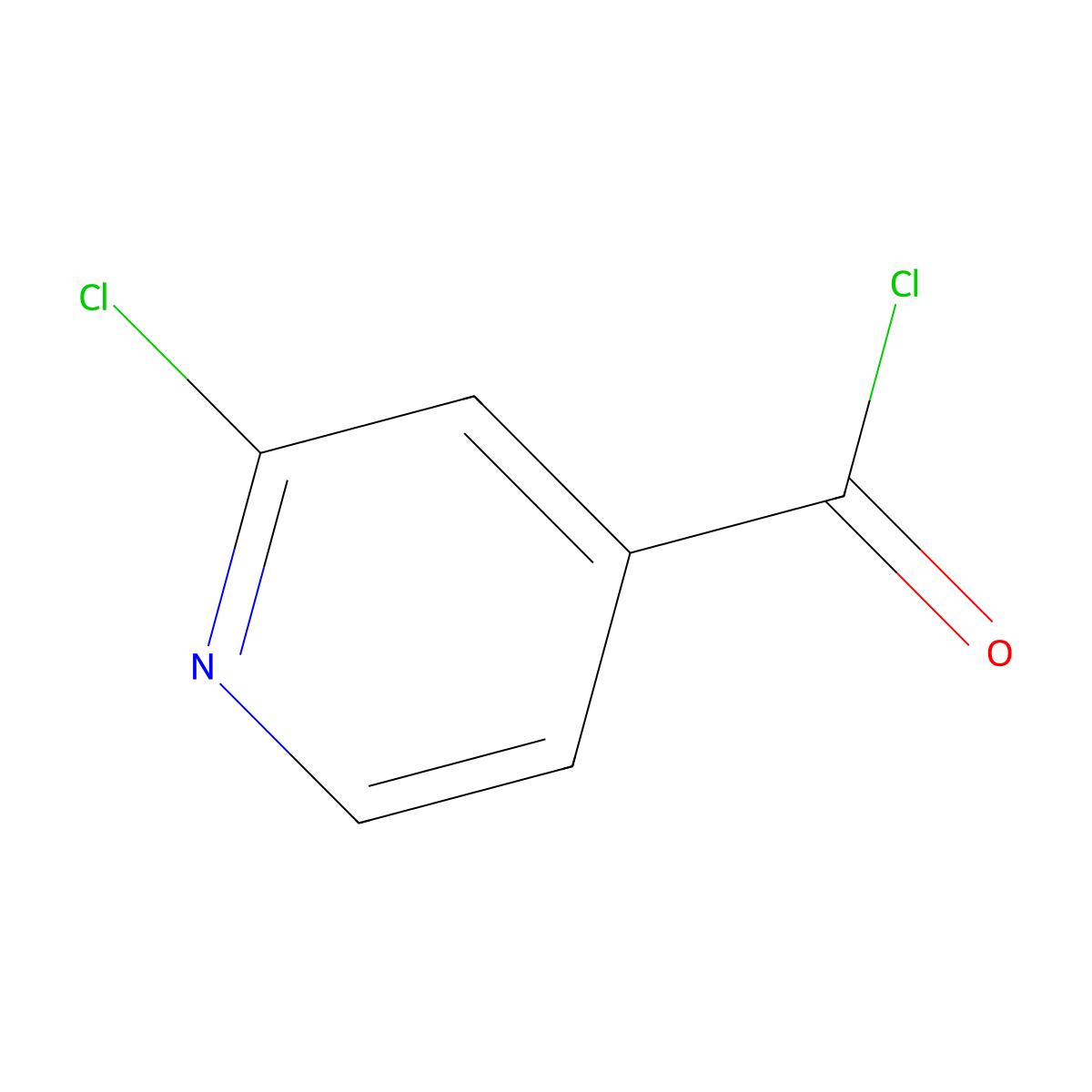 2-Chloropyridine-4-carbonyl chloride molecular structure, CAS 65287-34-5