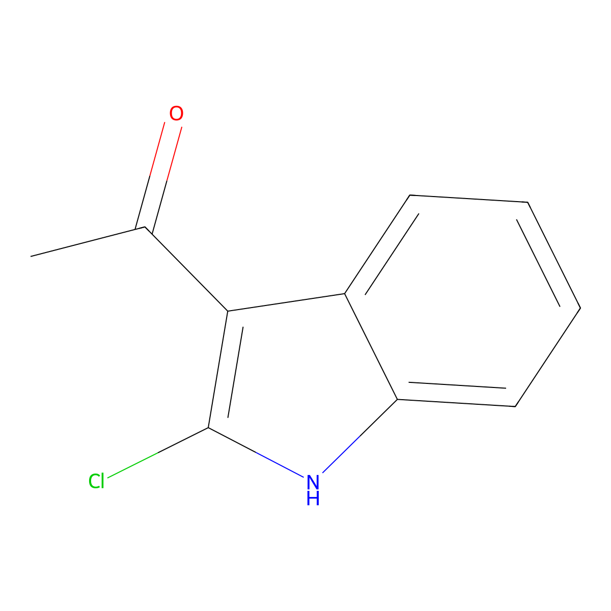 1-(2-Chloro-1H-indol-3-yl)ethan-1-one molecular structure, CAS 65287-74-3