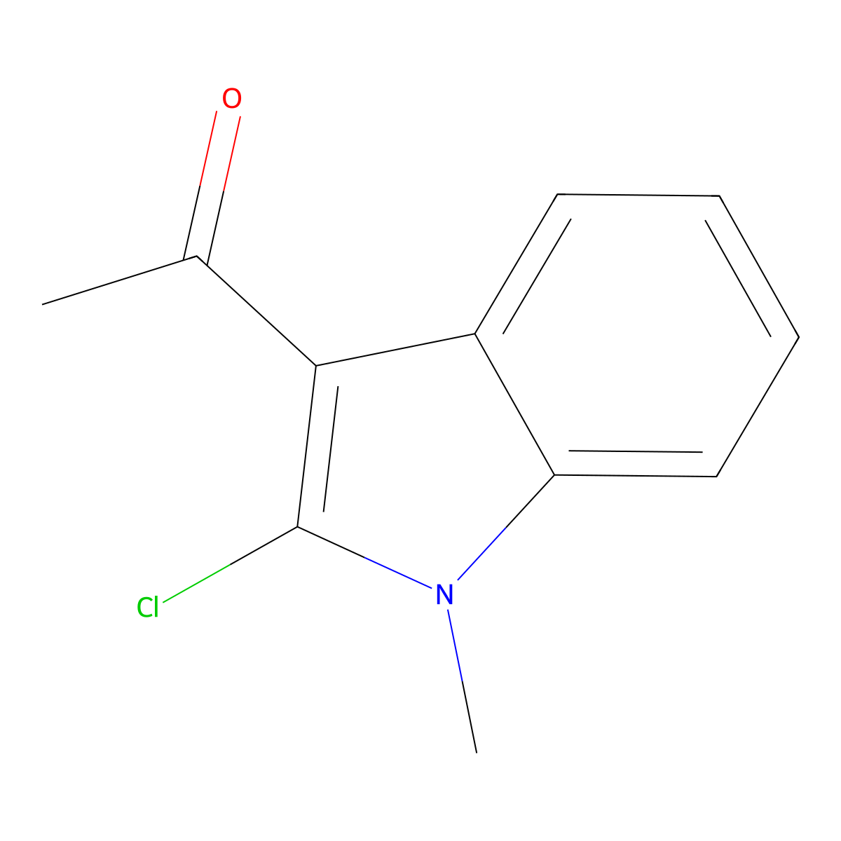 3-Acetyl-2-chloro-1-methylindole molecular structure, CAS 65287-75-4