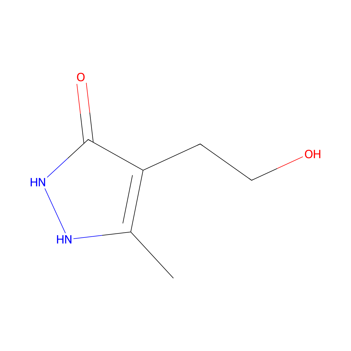 4-(2-Hydroxyethyl)-5-methyl-1,2-dihydro-3H-pyrazol-3-one molecular structure, CAS 65287-96-9