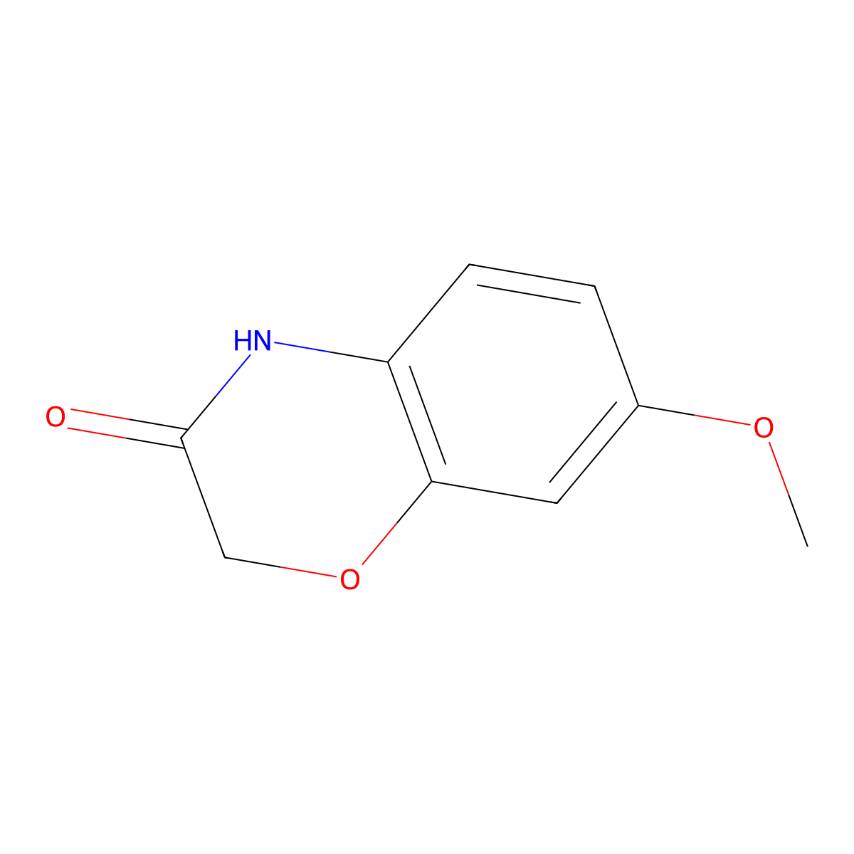 7-Methoxy-2H-1,4-benzoxazin-3(4H)-one molecular structure, CAS 6529-94-8