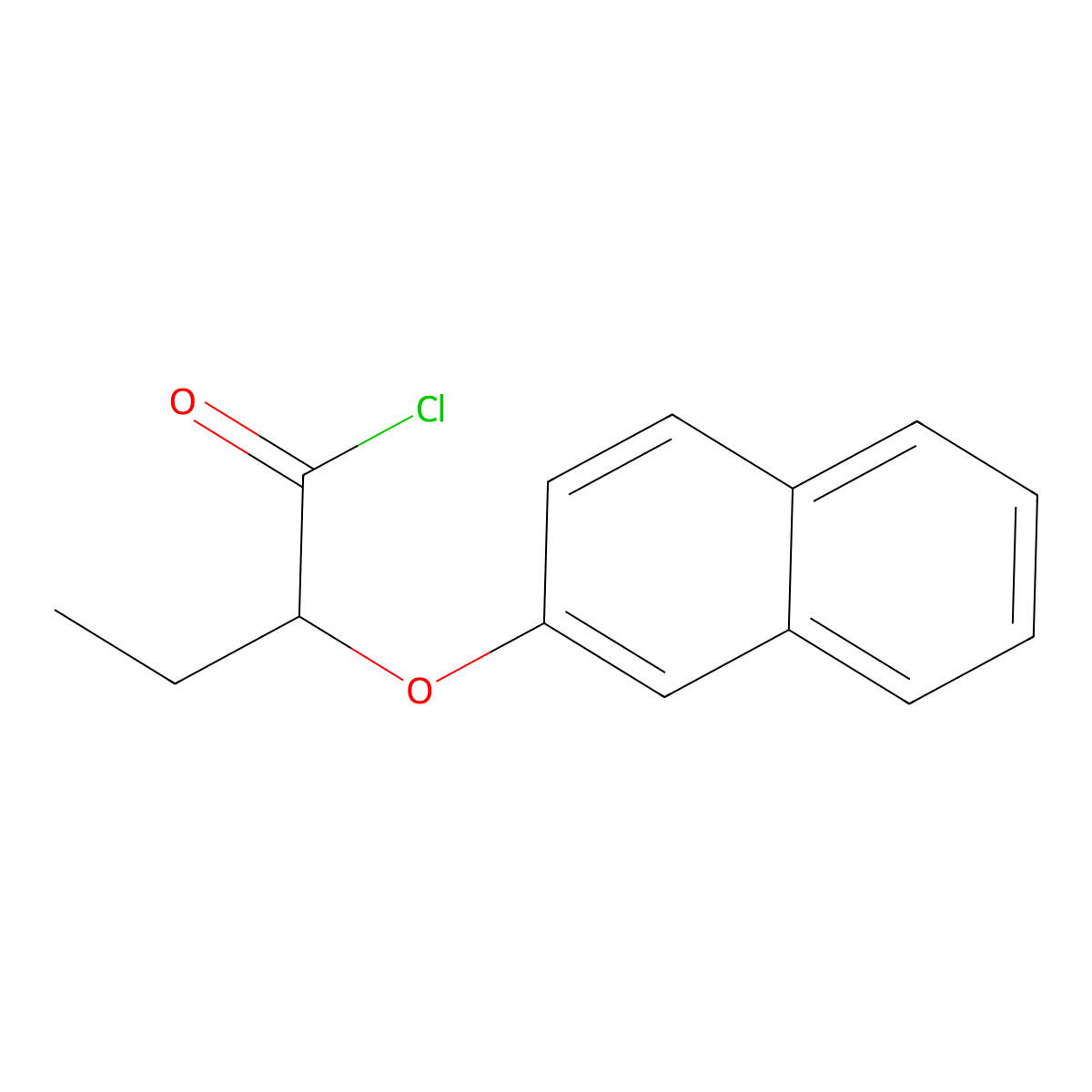 2-(2-Naphthyloxy)butanoyl chloride molecular structure, CAS 65291-29-4
