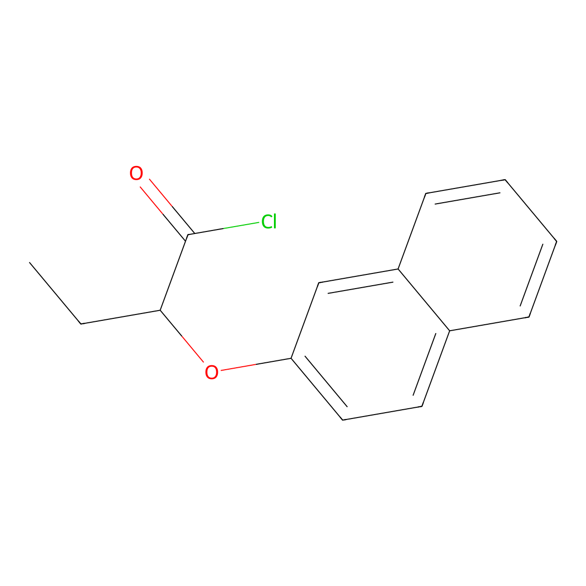 2-(2-Naphthyloxy)butanoyl chloride molecular structure, CAS 65291-29-4