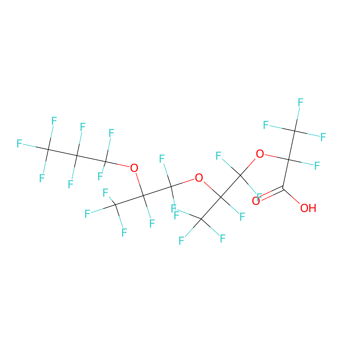 HFPO4 compound molecular structure, CAS 65294-16-8