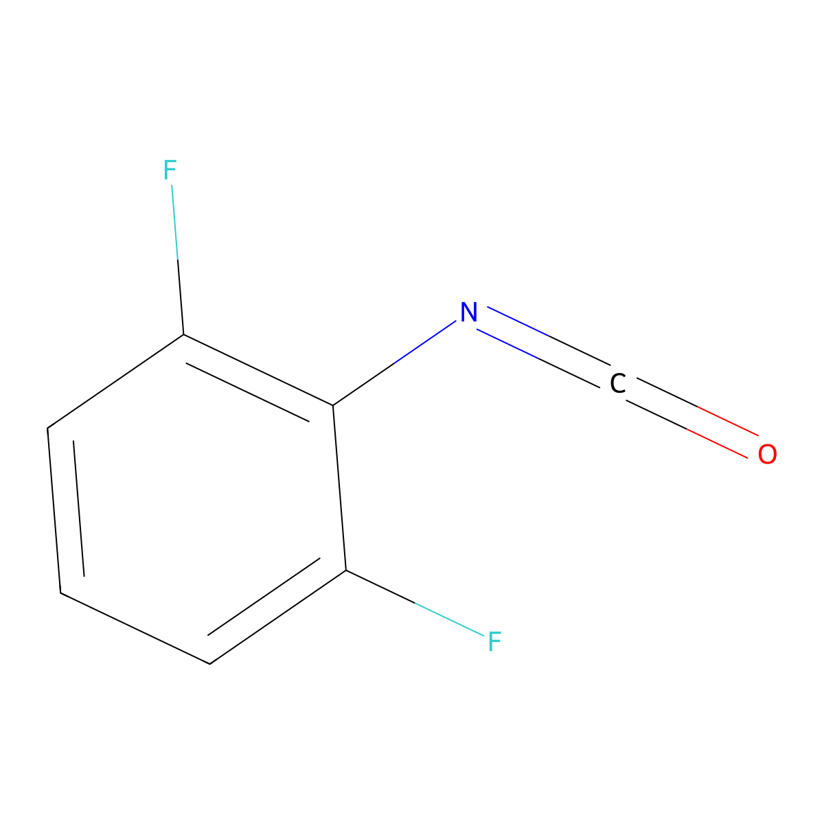 2,6-Difluorophenyl isocyanate molecular structure, CAS 65295-69-4