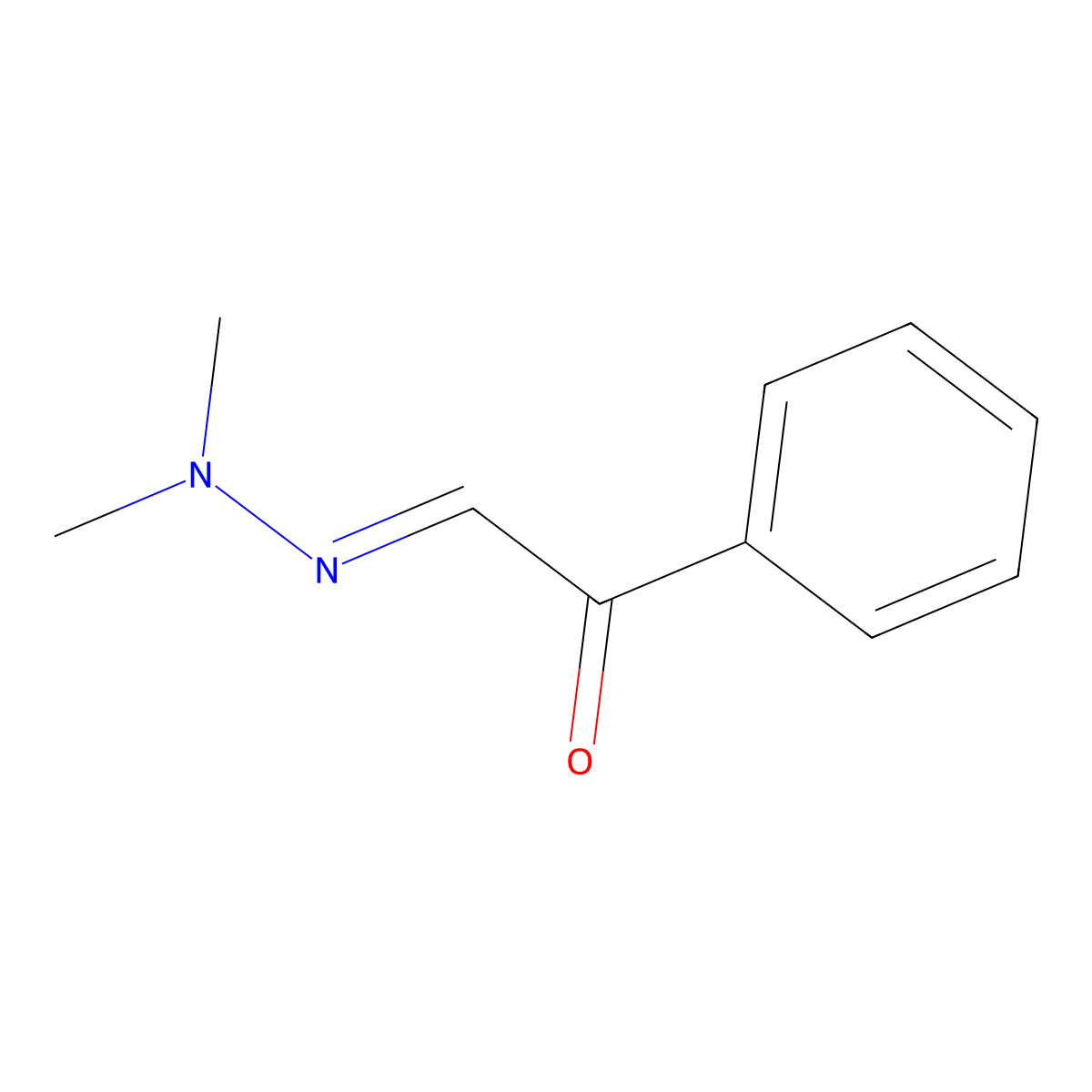 2-(2,2-Dimethylhydrazineylidene)-1-phenylethan-1-one molecular structure, CAS 65296-01-7