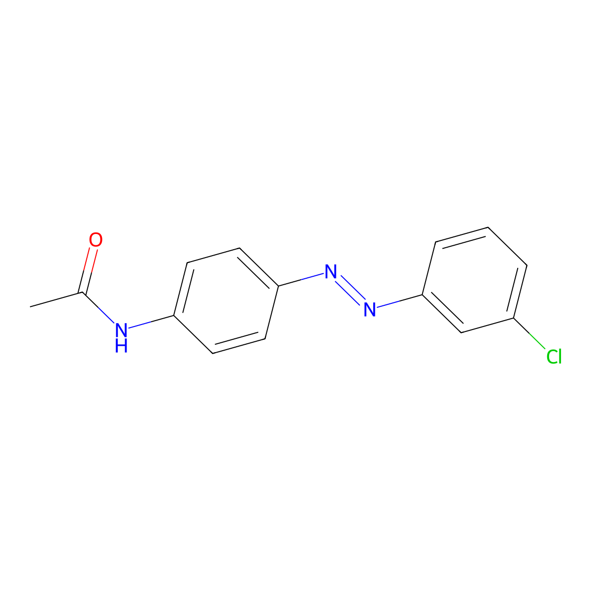 N-{4-[(3-Chlorophenyl)diazenyl]phenyl}acetamide molecular structure, CAS 652967-61-8