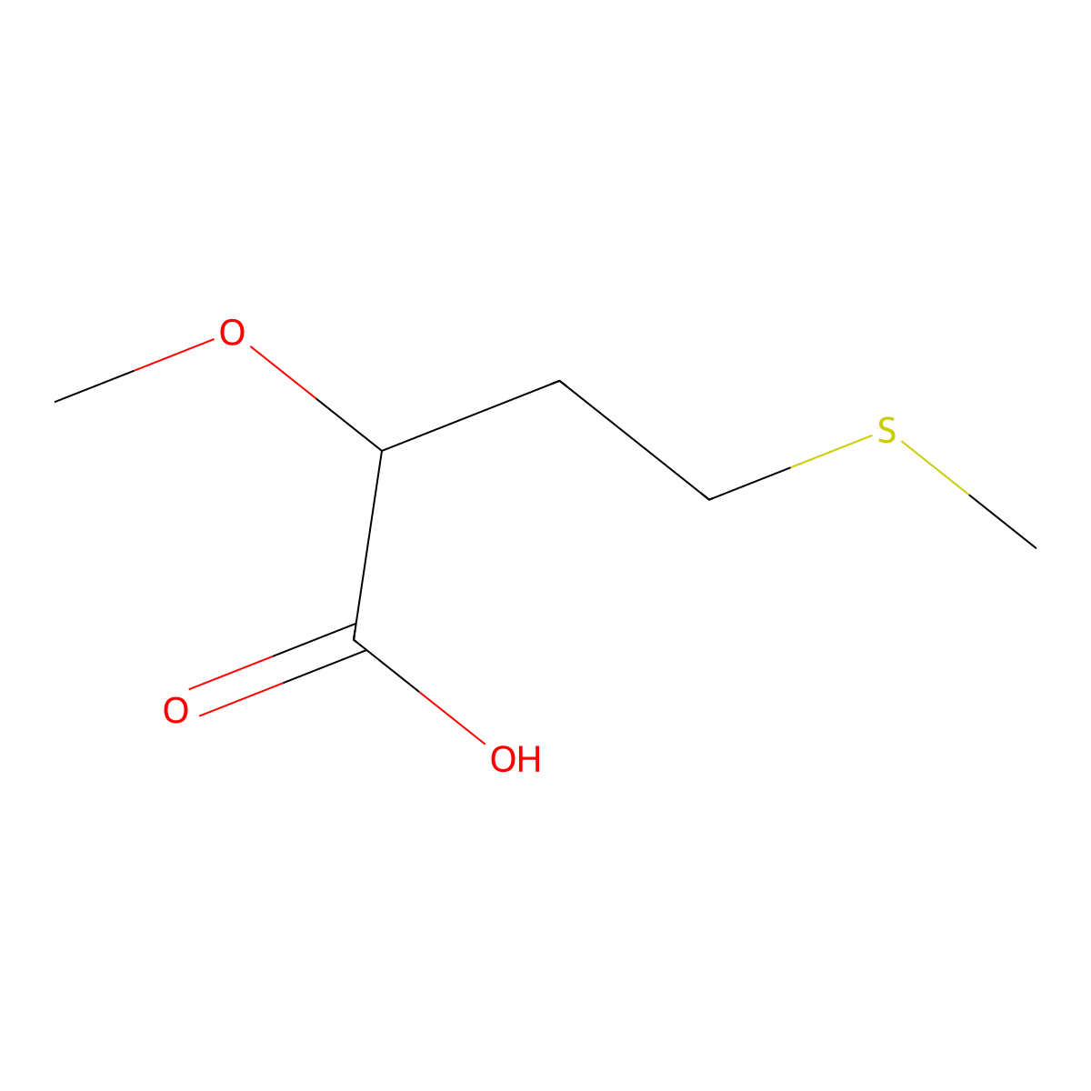 2-Methoxy-4-(methylsulfanyl)butanoic acid molecular structure, CAS 652968-10-0