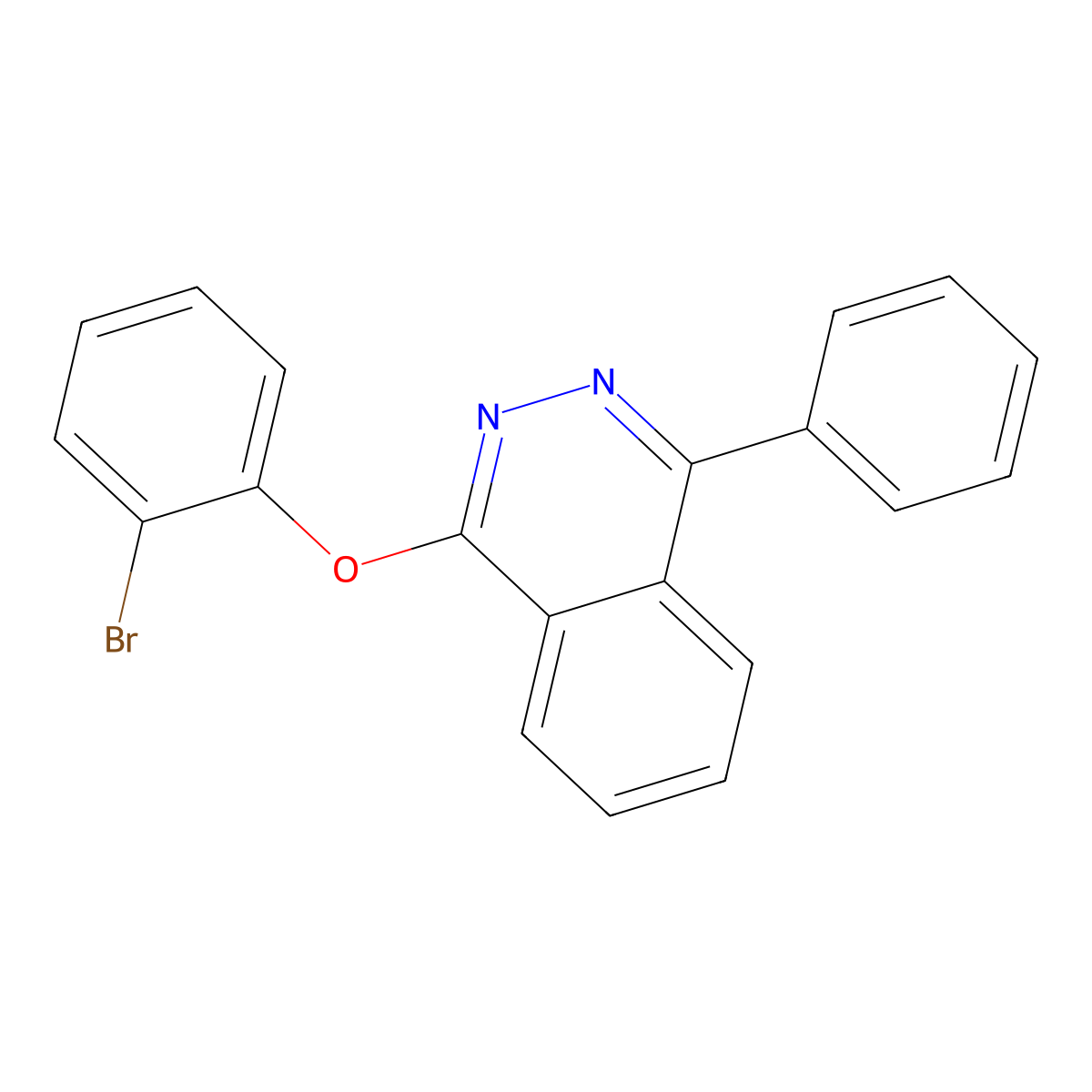 Phthalazine, 1-(2-bromophenoxy)-4-phenyl- molecular structure, CAS 652969-94-3