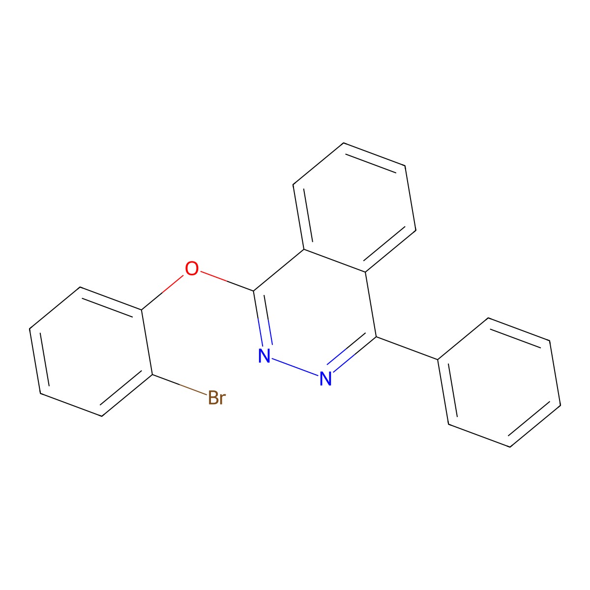 Phthalazine, 1-(2-bromophenoxy)-4-phenyl- molecular structure, CAS 652969-94-3