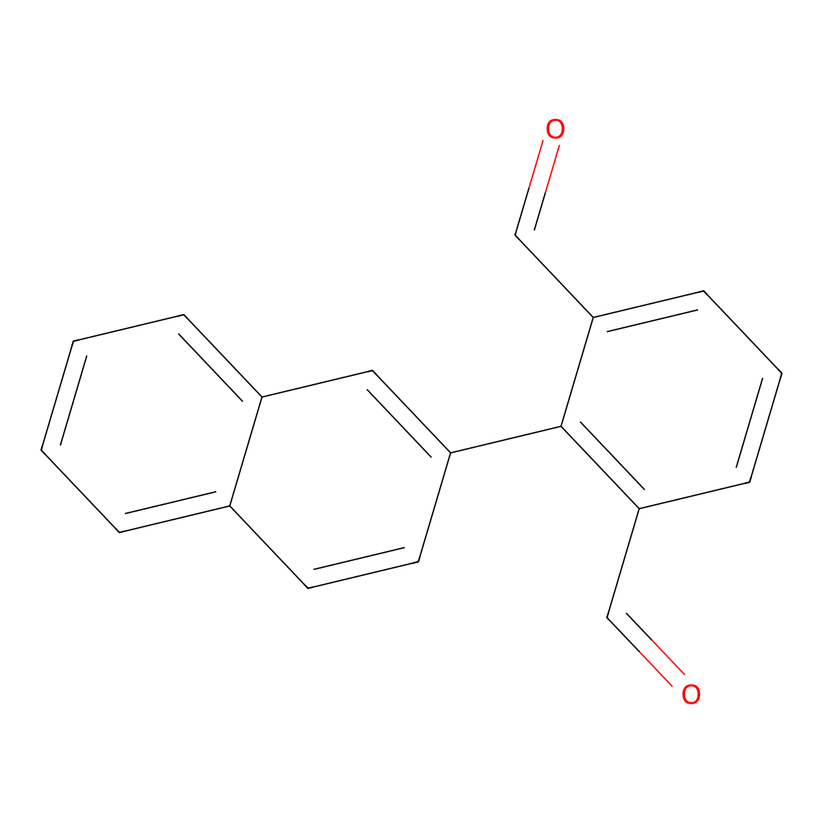 1,3-Benzenedicarboxaldehyde, 2-(2-naphthalenyl)- molecular structure, CAS 652976-99-3