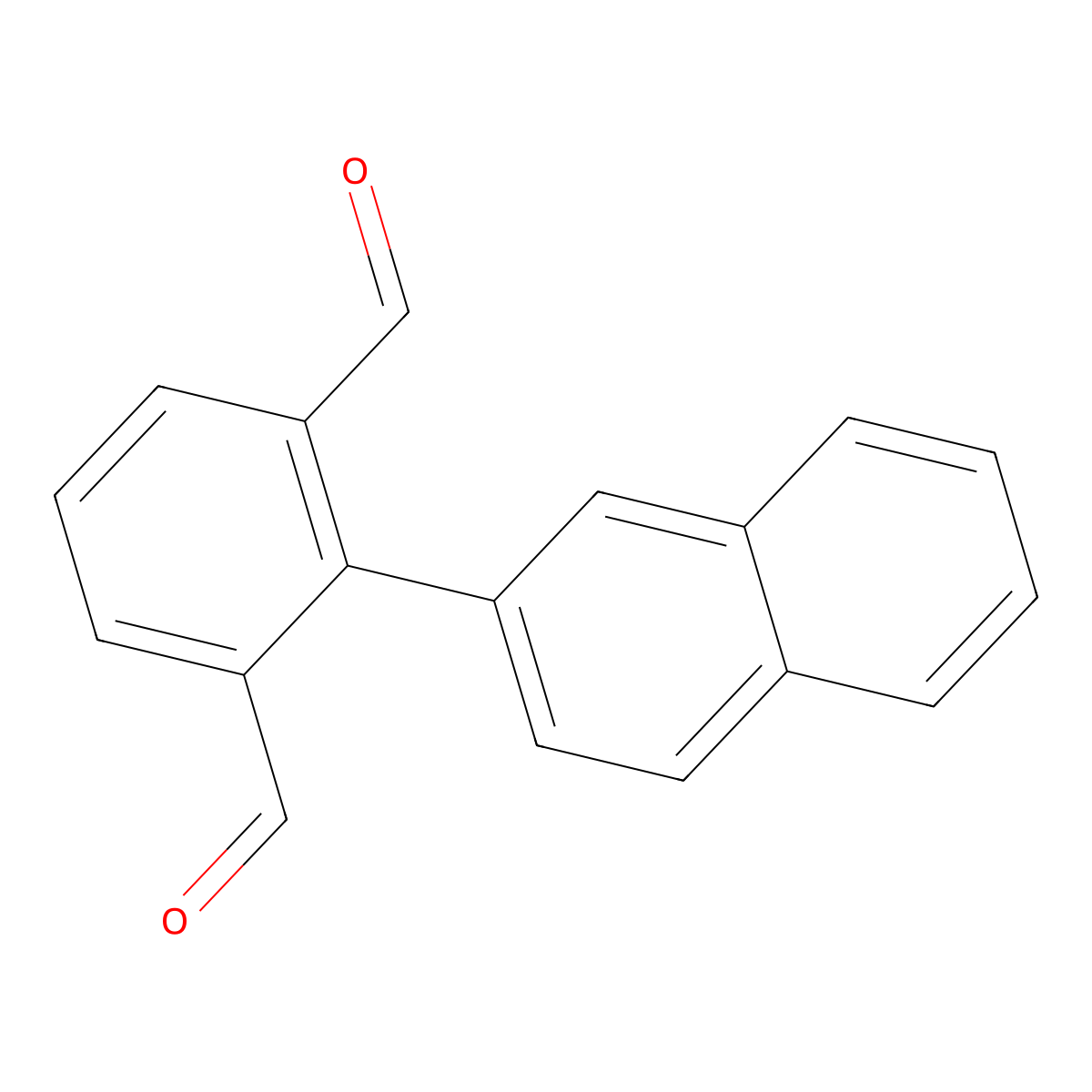 1,3-Benzenedicarboxaldehyde, 2-(2-naphthalenyl)- molecular structure, CAS 652976-99-3