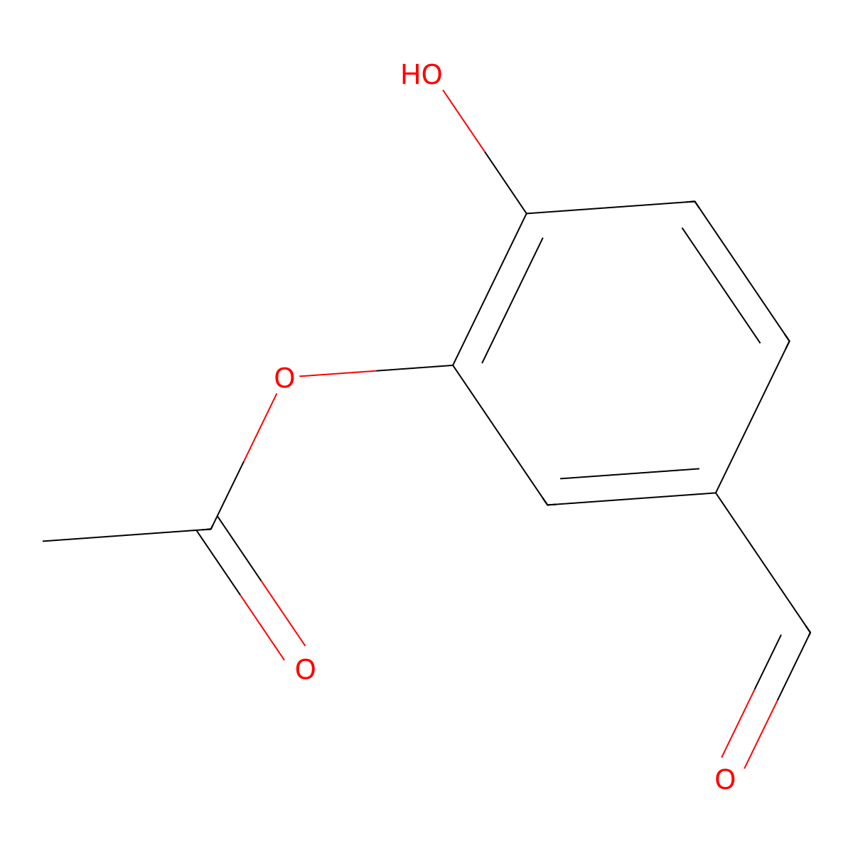 5-Formyl-2-hydroxyphenyl acetate molecular structure, CAS 65298-99-9