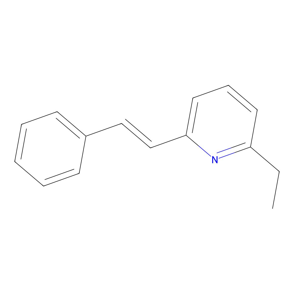 2-Ethyl-6-[(E)-2-phenylvinyl]pyridine molecular structure, CAS 652987-50-3