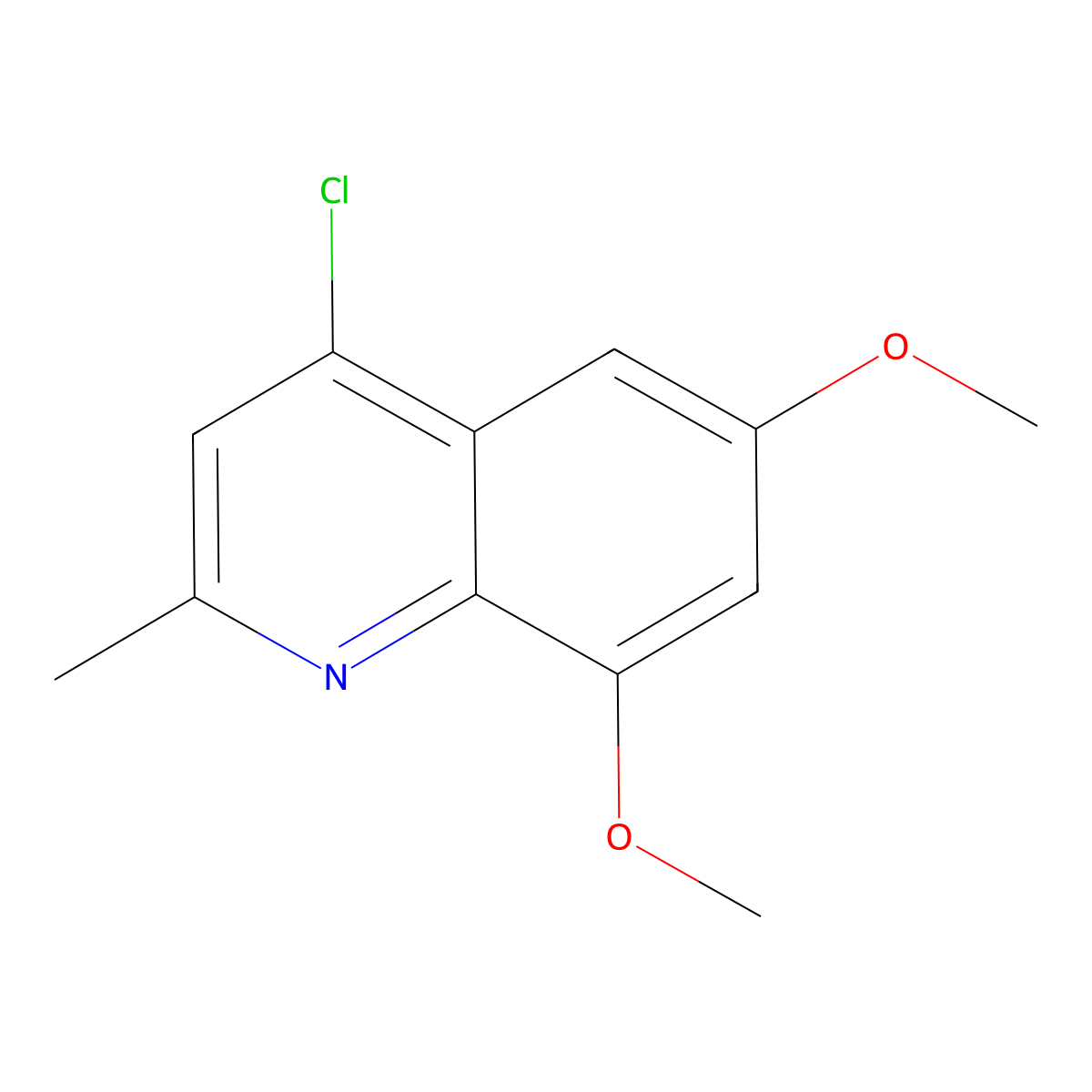 4-Chloro-6,8-dimethoxy-2-methylquinoline molecular structure, CAS 652993-37-8