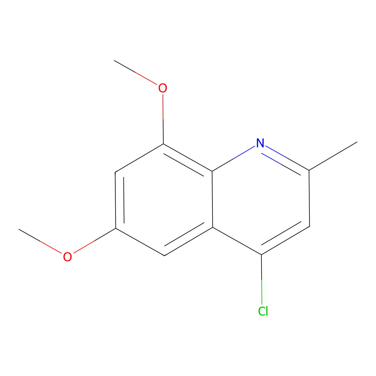 4-Chloro-6,8-dimethoxy-2-methylquinoline molecular structure, CAS 652993-37-8