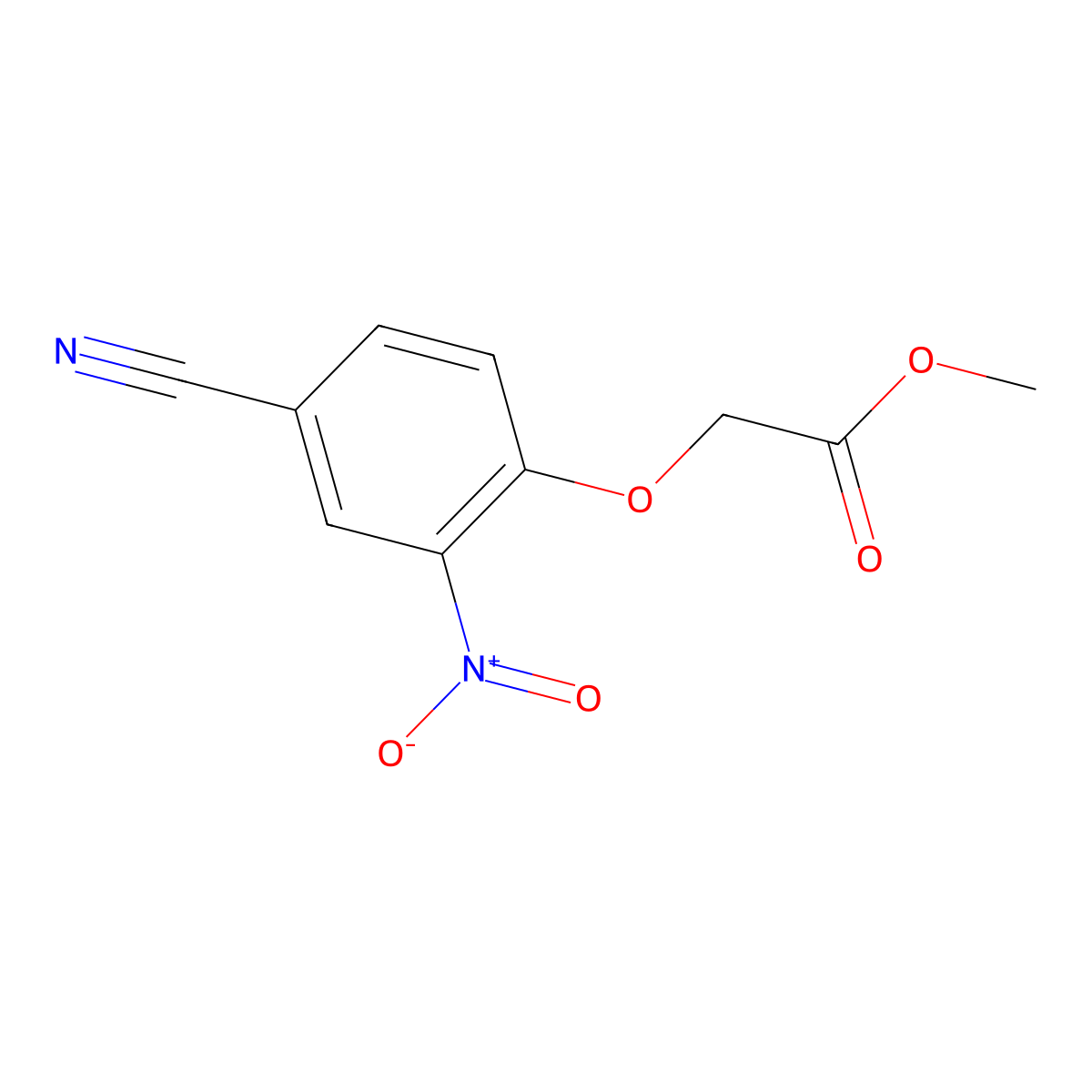 Methyl (4-cyano-2-nitrophenoxy)acetate molecular structure, CAS 652997-70-1