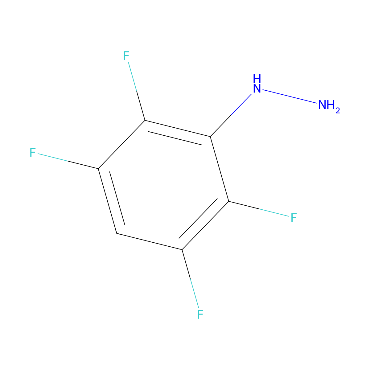 2,3,5,6-Tetrafluorophenylhydrazine molecular structure, CAS 653-11-2