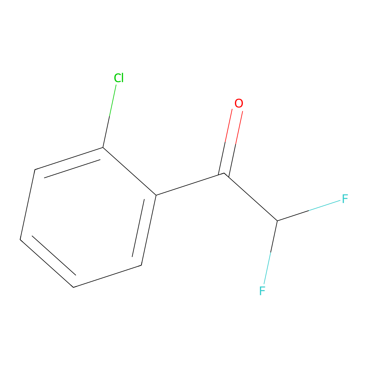 1-(2-Chlorophenyl)-2,2-difluoroethan-1-one molecular structure, CAS 653-13-4
