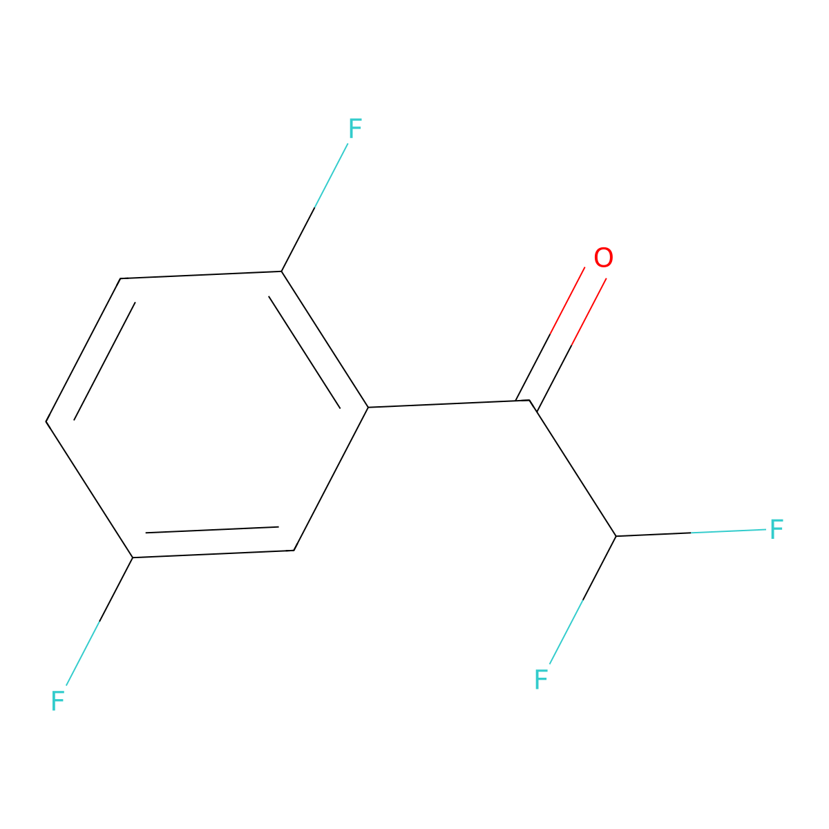 1-(2,5-Difluorophenyl)-2,2-difluoroethan-1-one molecular structure, CAS 653-15-6