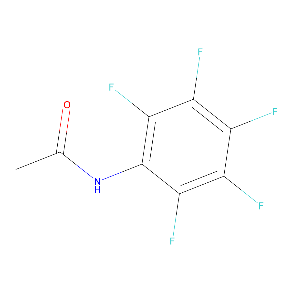 N-(2,3,4,5,6-pentafluorophenyl)acetamide molecular structure, CAS 653-22-5