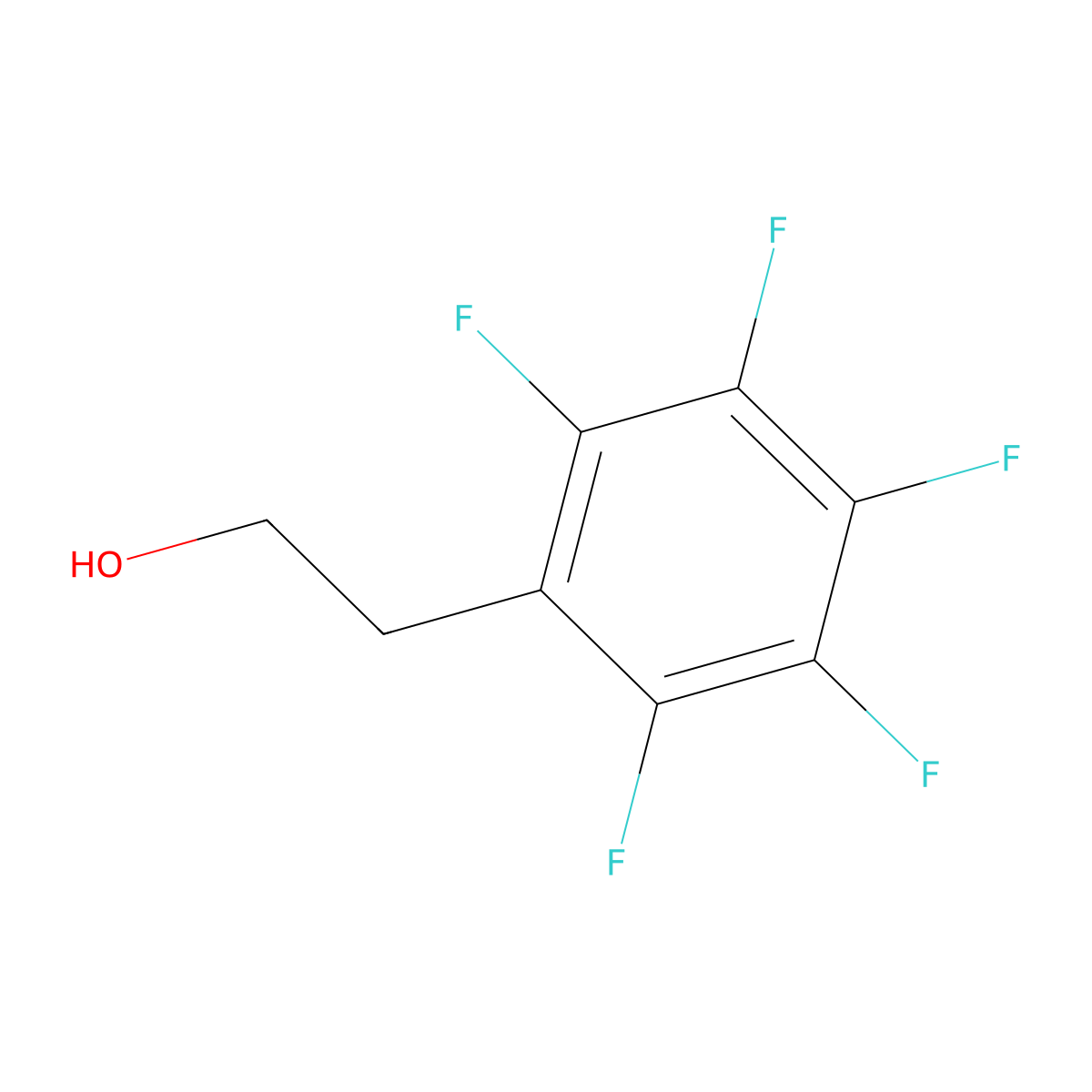 2,3,4,5,6-Pentafluorophenethyl alcohol molecular structure, CAS 653-31-6