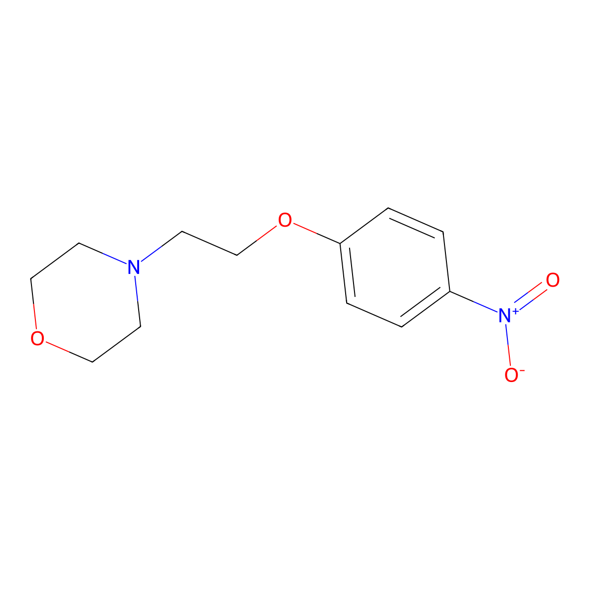 4-[2-(4-Nitrophenoxy)ethyl]morpholine molecular structure, CAS 65300-53-0