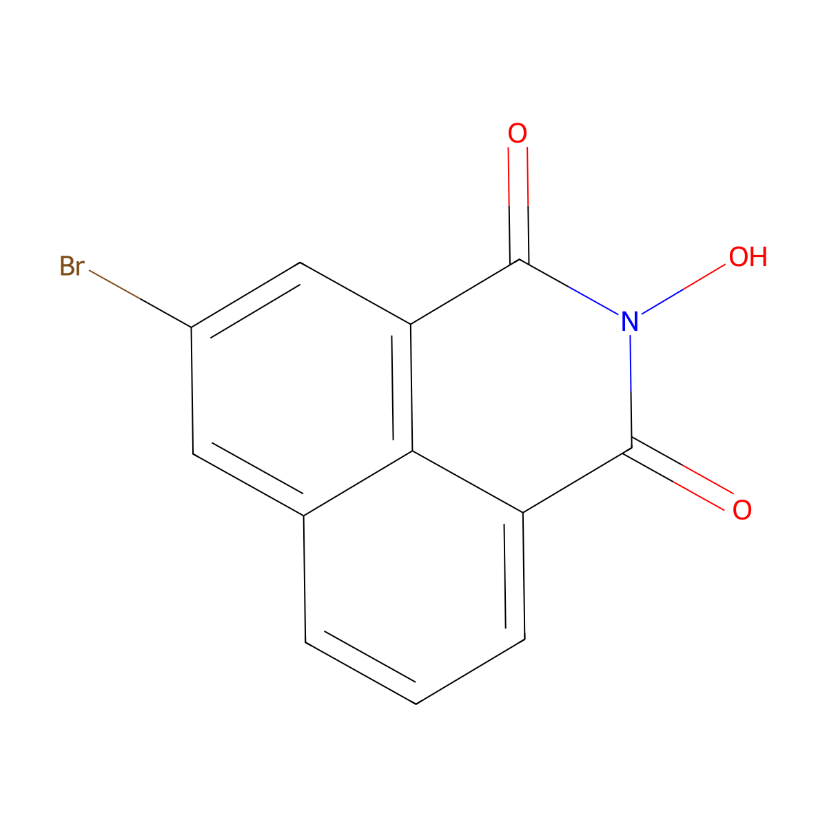 5-bromo-2-hydroxy-1H-benzo[de]isoquinoline-1,3(2H)-dione molecular structure, CAS 65300-73-4