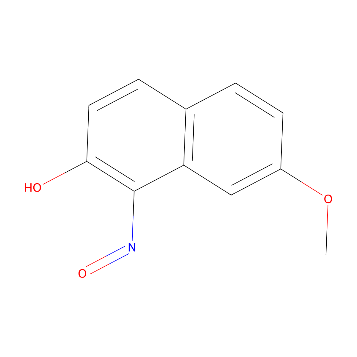 7-Methoxy-1-nitrosonaphthalen-2-ol molecular structure, CAS 65300-88-1