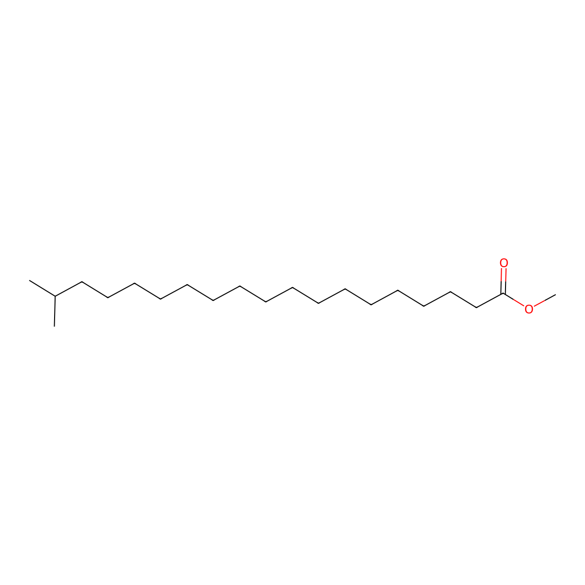 Methyl 18-methylnonadecanoate molecular structure, CAS 65301-91-9